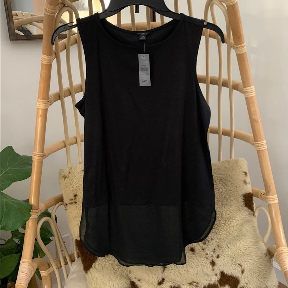 ANN TAYLOR SHEER BOTTOM TOP, XSP